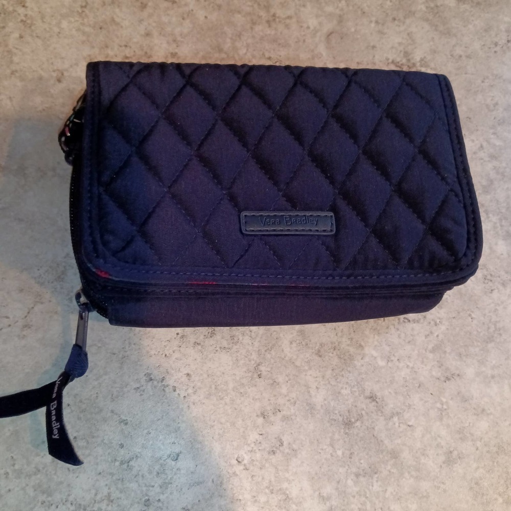Vera Bradley Quilted 3n1 Black Body Crossover New